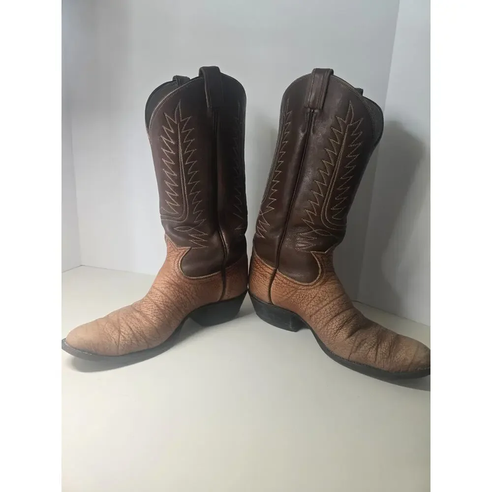Tony Lama 2 Toned Western Cowboy Boots Size 10 D B721089